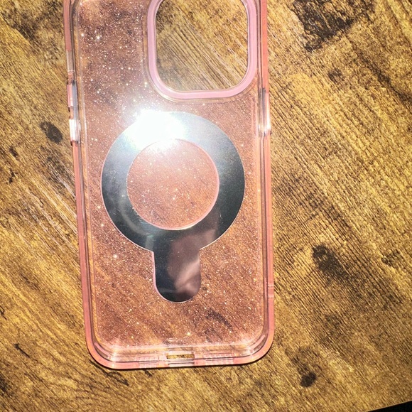 LuxyLemon iPhone 14 Pro Max Pink Sparkle Ring MagSafe Case NWOT - Picture 3 of 6